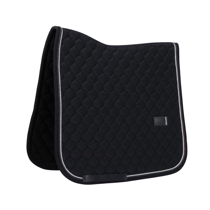 Kentucky Onion Quilt Rubber Logo Dressage Saddlepad Full - Black-1
