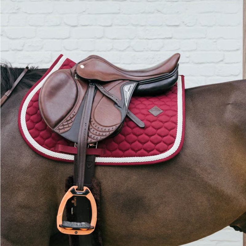 Kentucky Show Jumping Saddlepad with Plaited Cord Full - Bordeaux