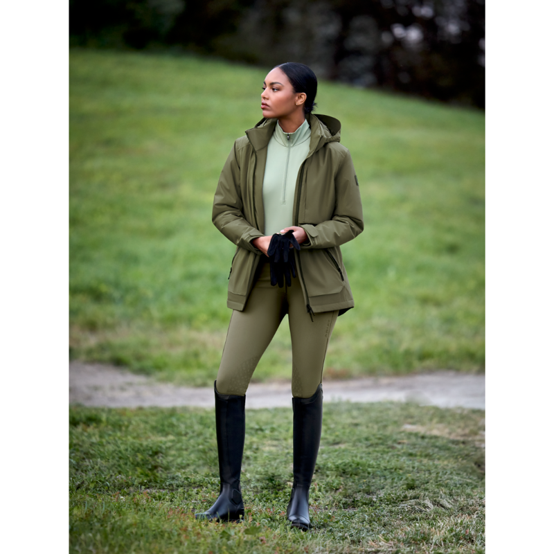 Ariat Women's Lunaveil 1/2 Zip Base Layer - Oil Green-4