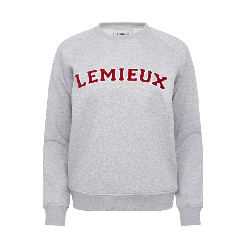 LeMieux Vida Varsity Crew Sweat - Grey Marl-6