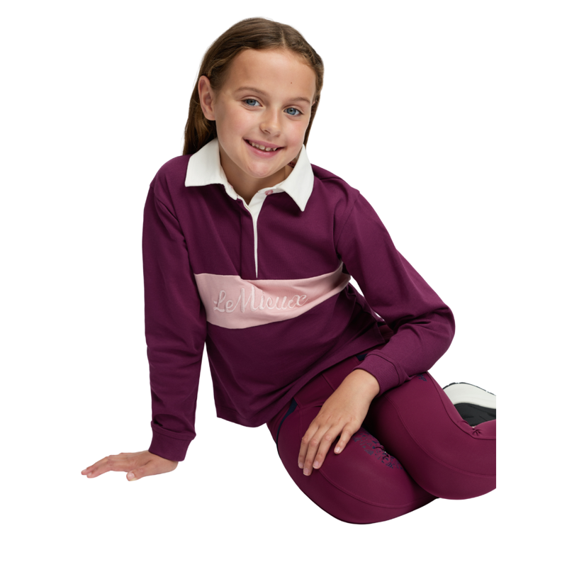 LeMieux Mini Roman Rugby Shirt - Blackberry-6