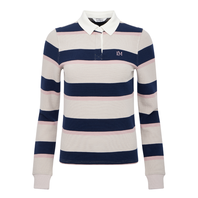 LeMieux Sloane Stripe Rugby Shirt - Stone
