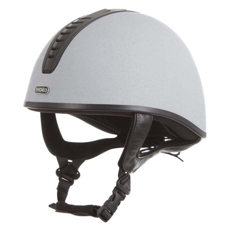 Evoke Orion Jockey Skull - Silver/Black/Black