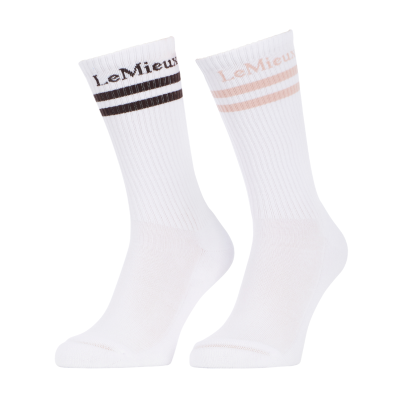 LeMieux Tall Crew Socks 2 Pack - White