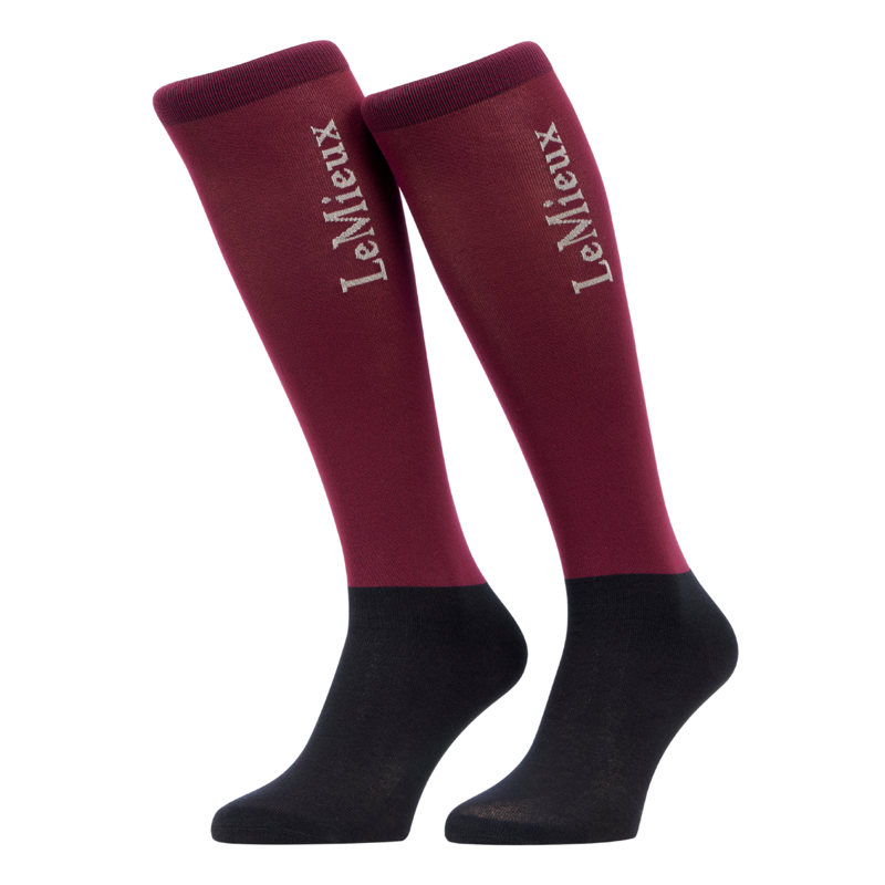 LeMieux Competition Socks 2 Pack - Blackberry