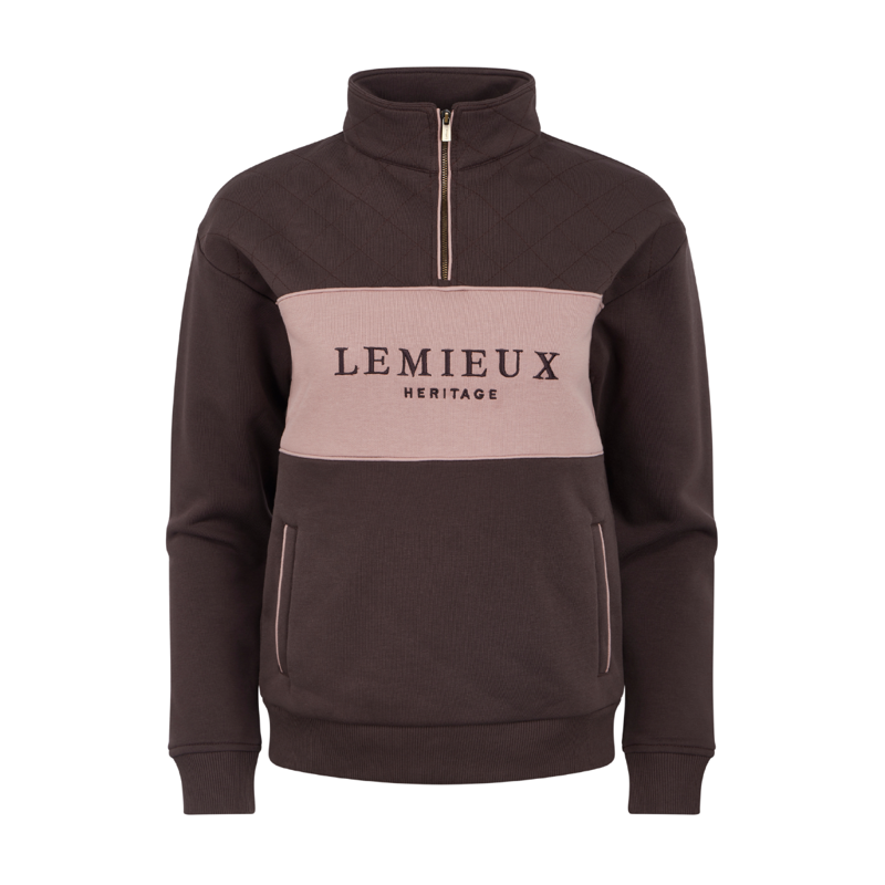 LeMieux Heritage Quarter Zip Sweat - Cocoa-4