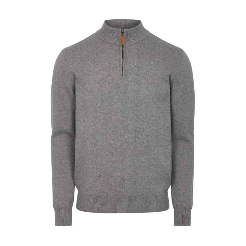 LeMieux Men's Quarter Zip Knit - Grey-3
