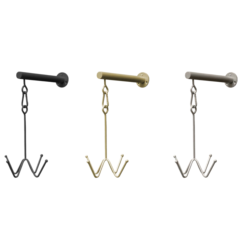 Grooming Deluxe Bridle Hook 4 Prong with Wall Attachment