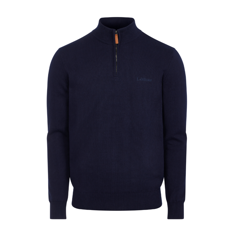 LeMieux Men's Quarter Zip Knit - Navy-4