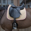 Kentucky Softshell Onion Quilt Dressage Saddlepad Full - Beige/Old Rose