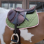 Kentucky Softshell Onion Quilt Jumping Saddlepad Full - Khaki/Old Rose