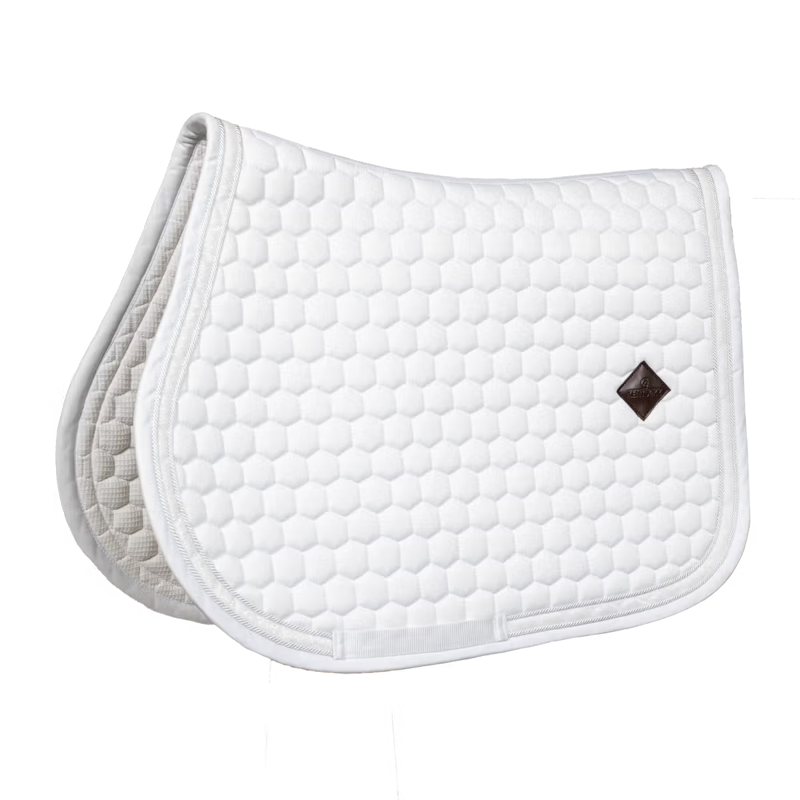 Kentucky Glitter Band Jumping Saddlepad - White/White-2