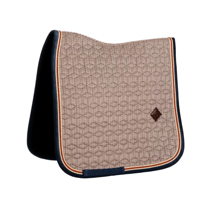 Kentucky Pied-de-Poule Dressage Saddlepad Full - Bordeaux Navy-3