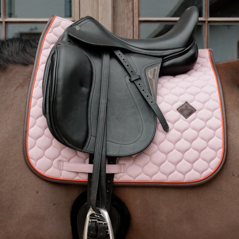 Kentucky Onion Quilt Neon Leather Dressage Saddlepad Full - Lavender