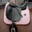 Kentucky Onion Quilt Neon Leather Dressage Saddlepad Full - Lavender