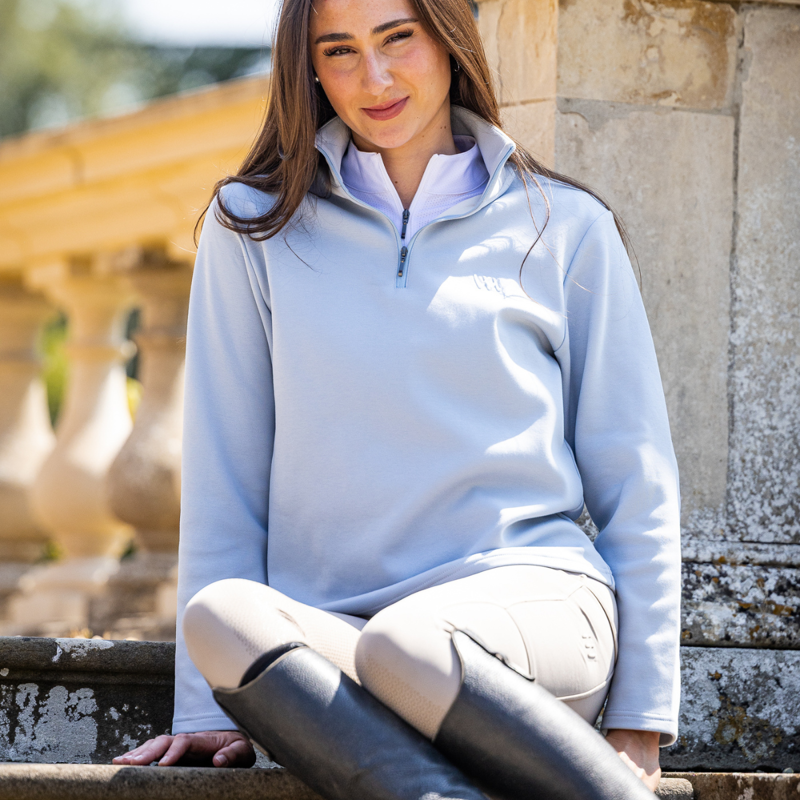 Woof Wear Ladies 1/4 Zip Fleece - Powder Blue-1