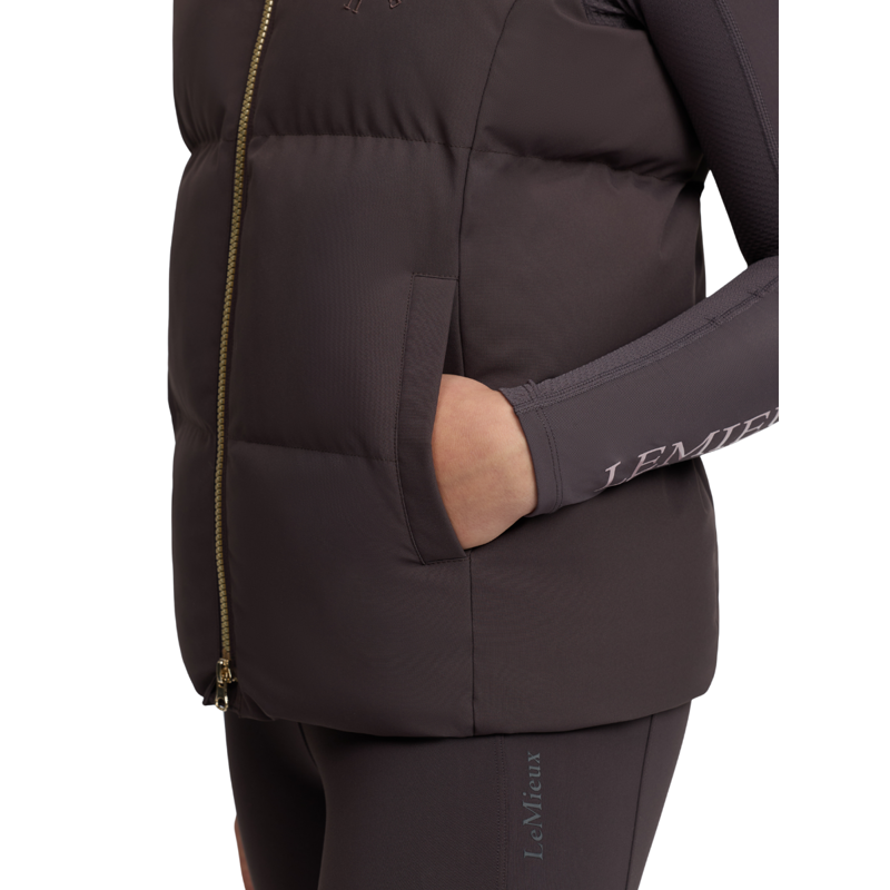 LeMieux Young Rider Joey Hooded Gilet - Cocoa-5