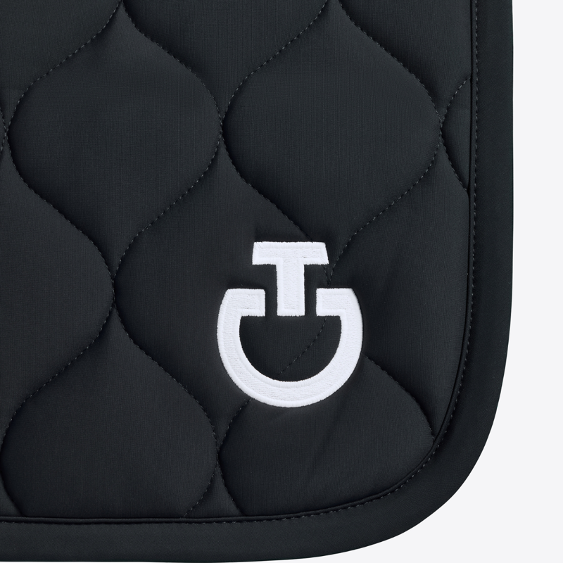 Cavalleria Toscana New Circular Quilted Jersey Jumping Saddlepad - Black-2