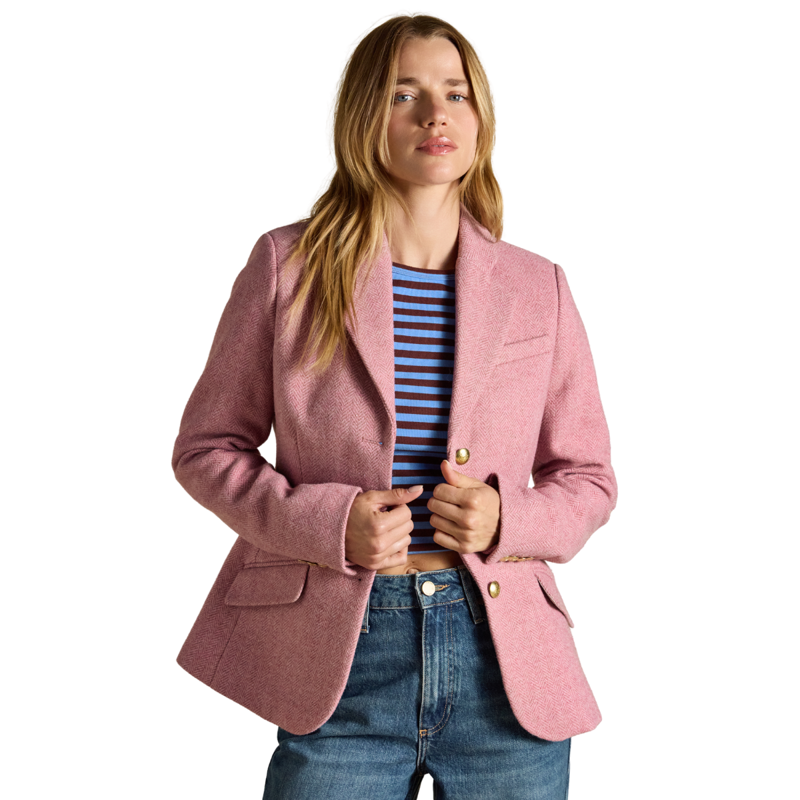 Joules Ladies Canterly Jacket - Pink Tweed-10