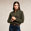 Holland Cooper Tori Quarter Zip Knit - Forest Green