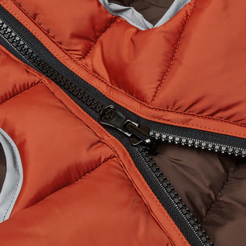 Joules Moorsdale Reversible Dog Puffer Coat - Ketchup-9