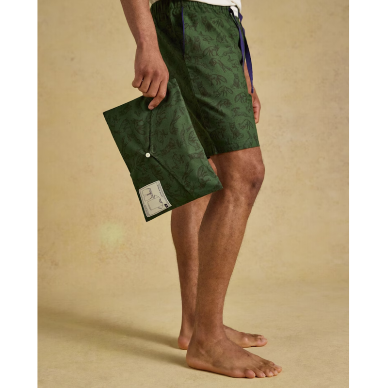 Joules Men's Dozer Short Pyjamas Set - Green/Ecru-6