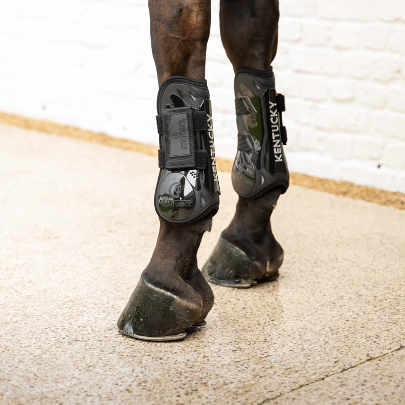Kentucky Velcro Tendon Boots - Black-9