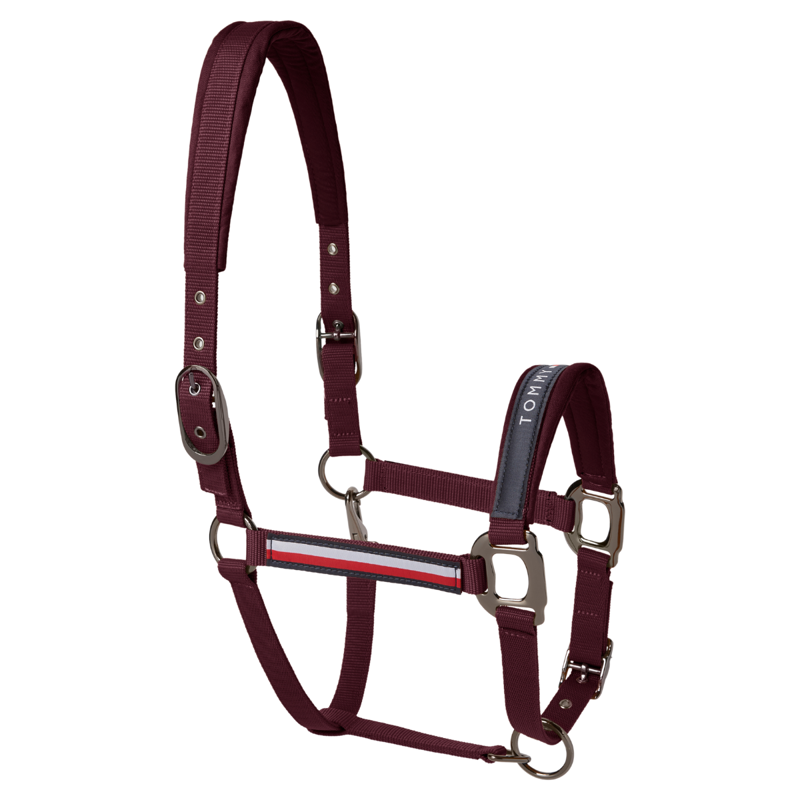 Tommy Hilfiger Yale Headcollar and Rope Set - Deep Burgundy-2