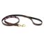 WeatherBeeta Polo Leather Dog Lead -  Cowdray Brown/Purple/Purple