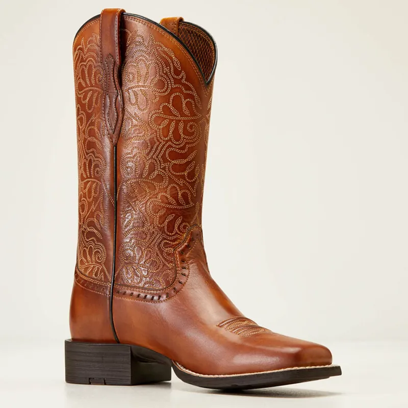 Ariat Women's Round Up Remuda Western Boot - Naturally Rich-1