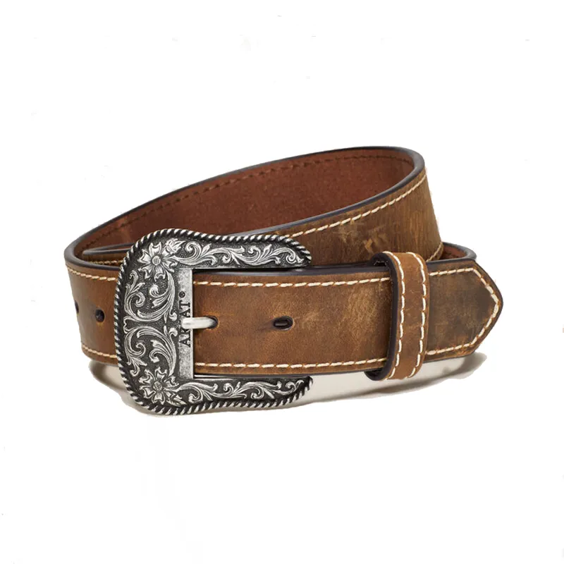 Ariat Women's Accent Stitch Belt -Brown