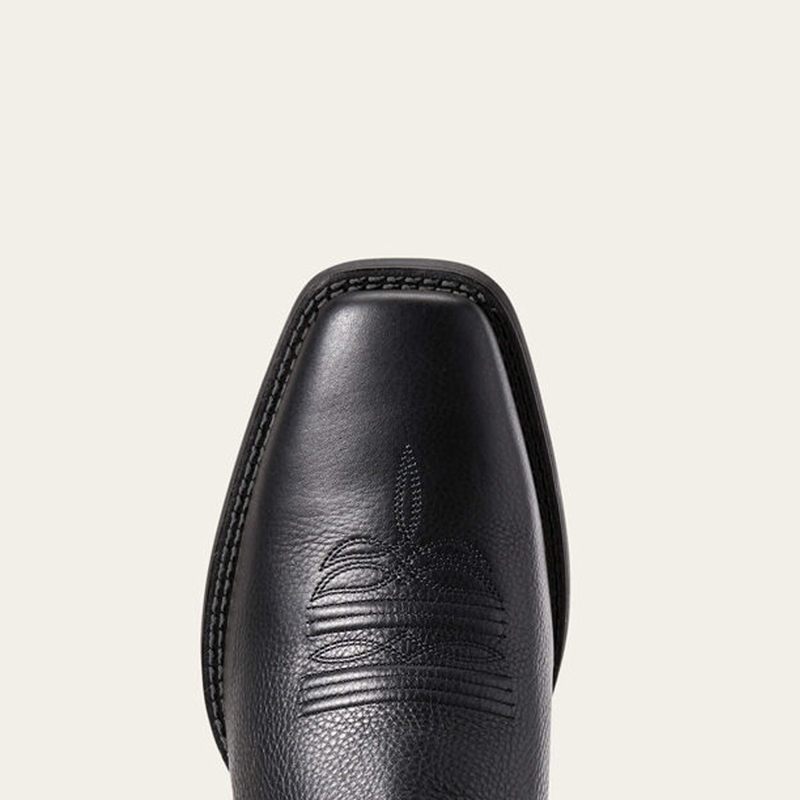 Ariat Men's Sport Herdsman Western Boot - Black Deertan-3