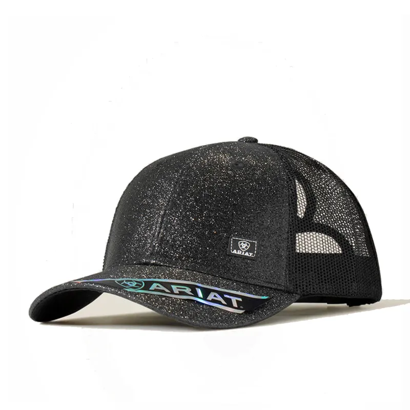 Ariat Women's Messy Bun Glitter Cap - Black
