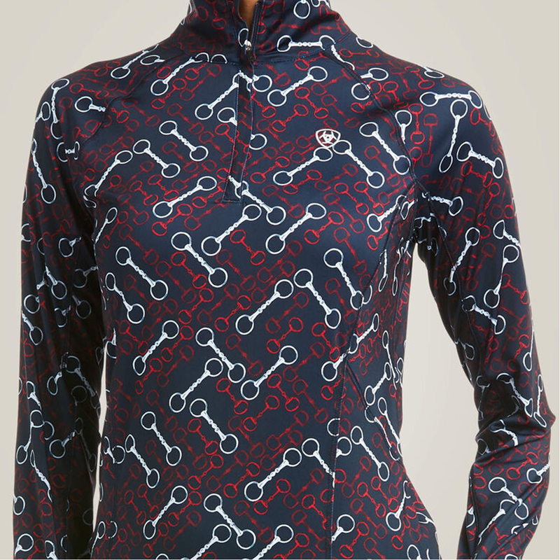 Ariat Women's Lowell 2.0 1/4 Zip Base Layer - Team Print-2