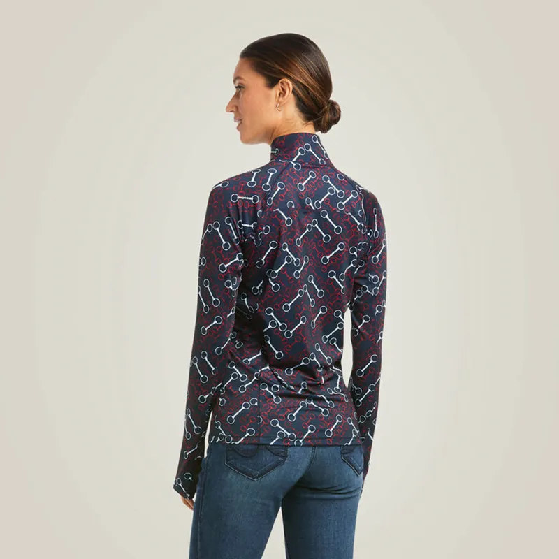 Ariat Women's Lowell 2.0 1/4 Zip Base Layer - Team Print-1