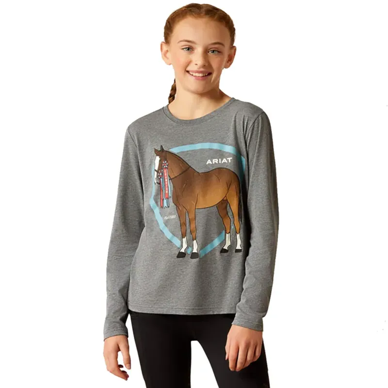 Ariat Youth Champion Pony T-Shirt - Heather Grey