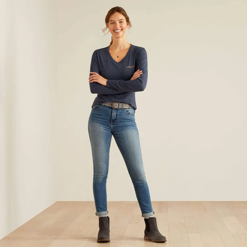 Ariat Women's Handcrafted T-Shirt - Navy Heather-3