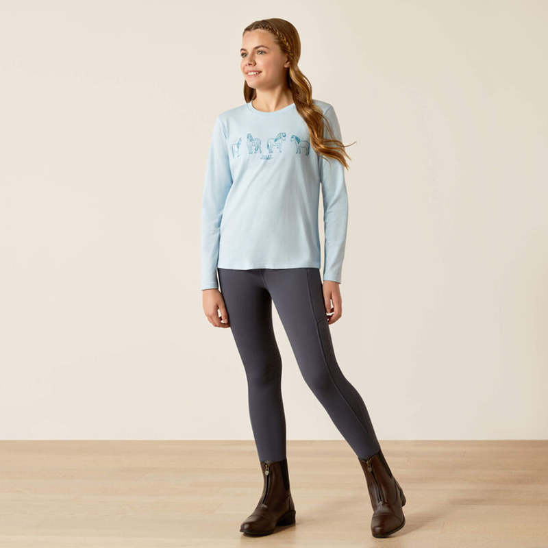 Ariat Youth Pony Squad T-Shirt - Cerulean Heather-2