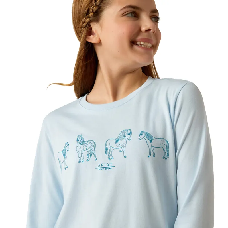 Ariat Youth Pony Squad T-Shirt - Cerulean Heather-3