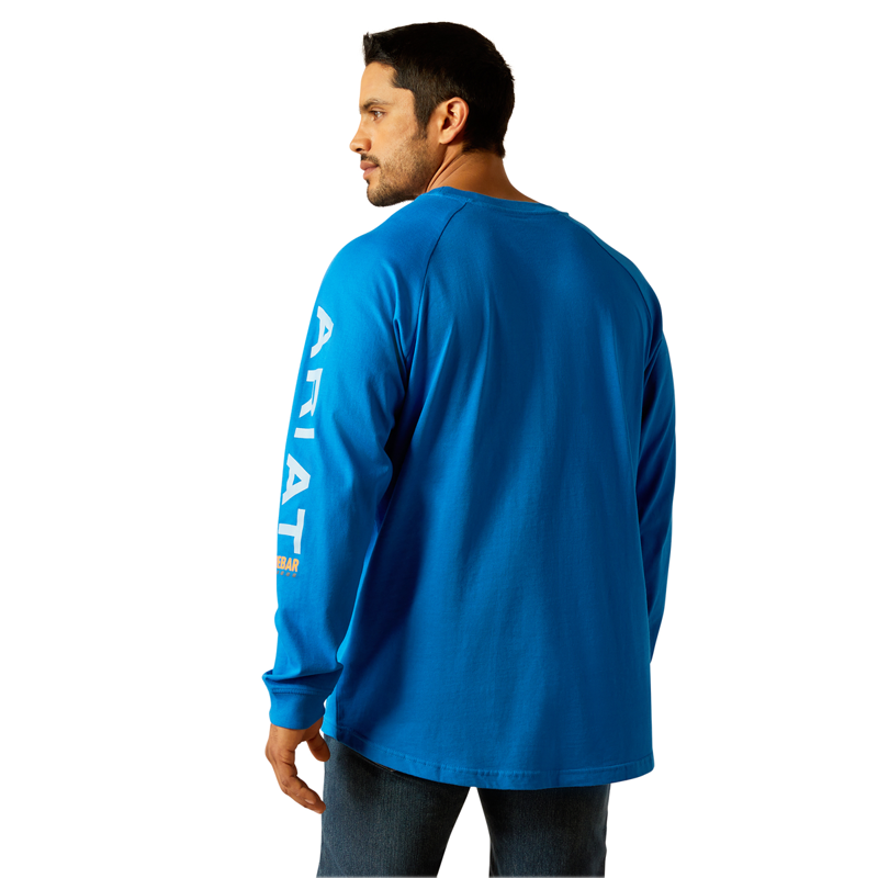 Ariat Men's Rebar Cotton Strong Graphic T-Shirt - Imperial Blue/Powder Blue-1