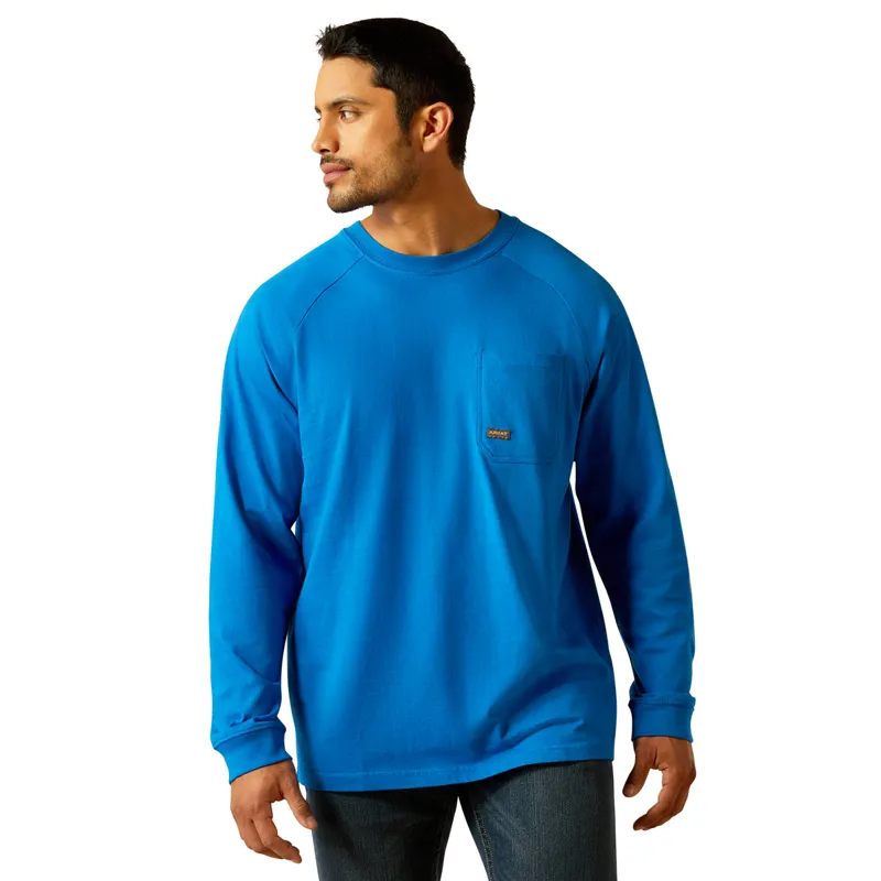 Ariat Men's Rebar Cotton Strong Graphic T-Shirt - Imperial Blue/Powder Blue