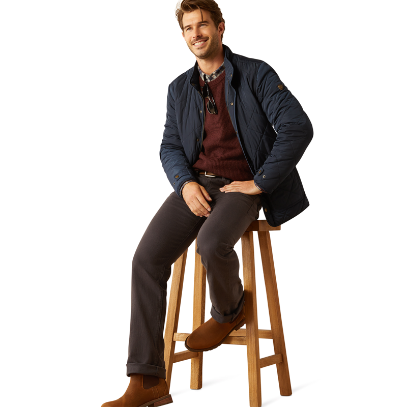 Ariat Men's Woodside Quilted Insulated Jacket - Navy-6