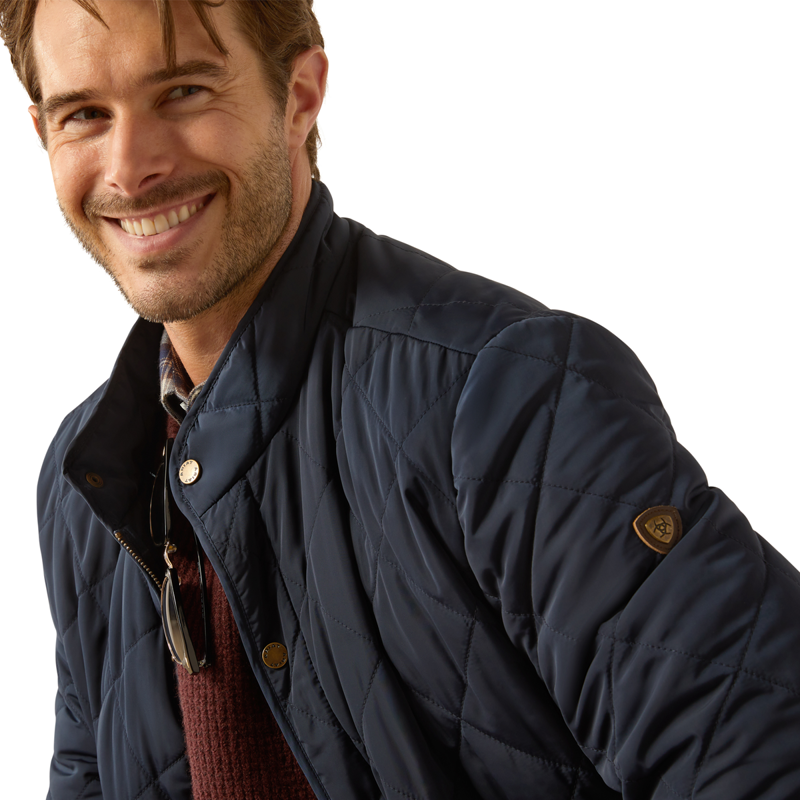 Ariat Men's Woodside Quilted Insulated Jacket - Navy-3