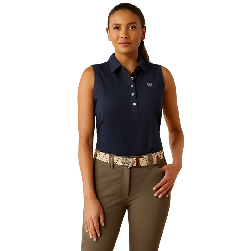 Ariat Women's Prix 3.0 Sleeveless Polo - Navy Eclipse 