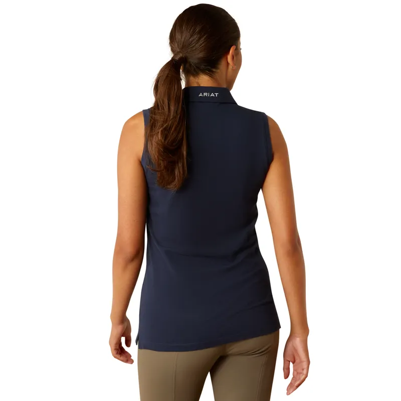 Ariat Women's Prix 3.0 Sleeveless Polo - Navy Eclipse -1
