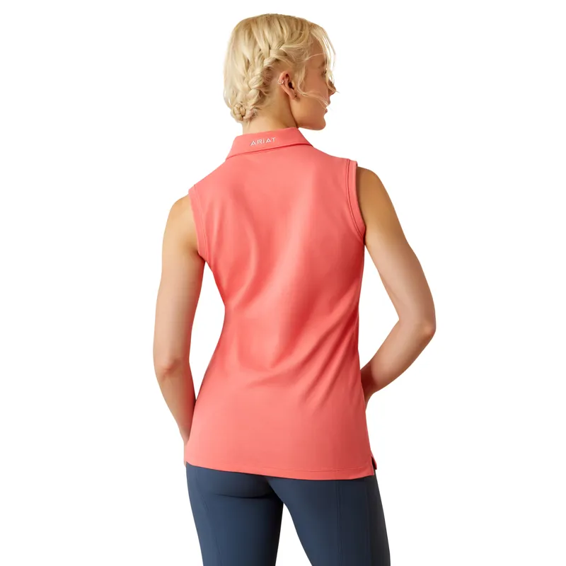 Ariat Women's Prix 3.0 Sleeveless Polo - Coral Paradise-1