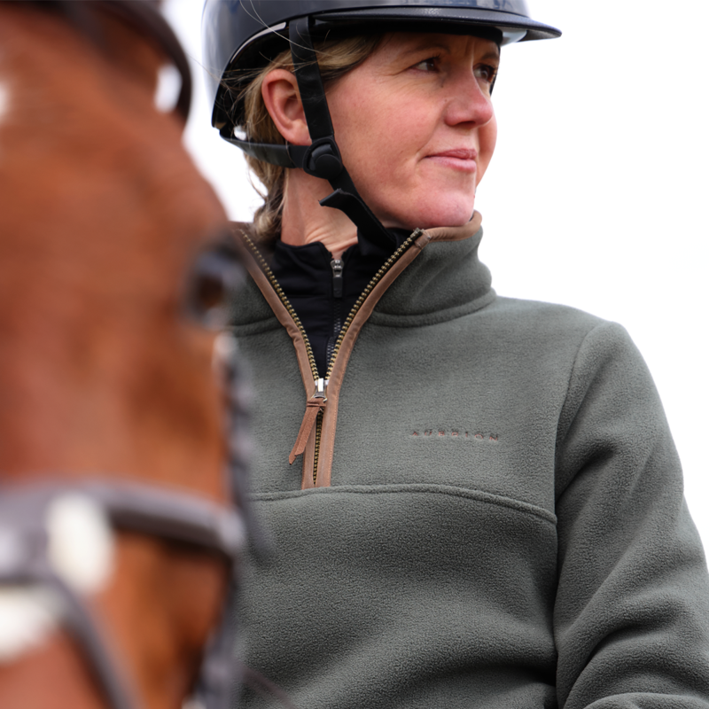 Aubrion Core Half Zip Fleece - Green-8