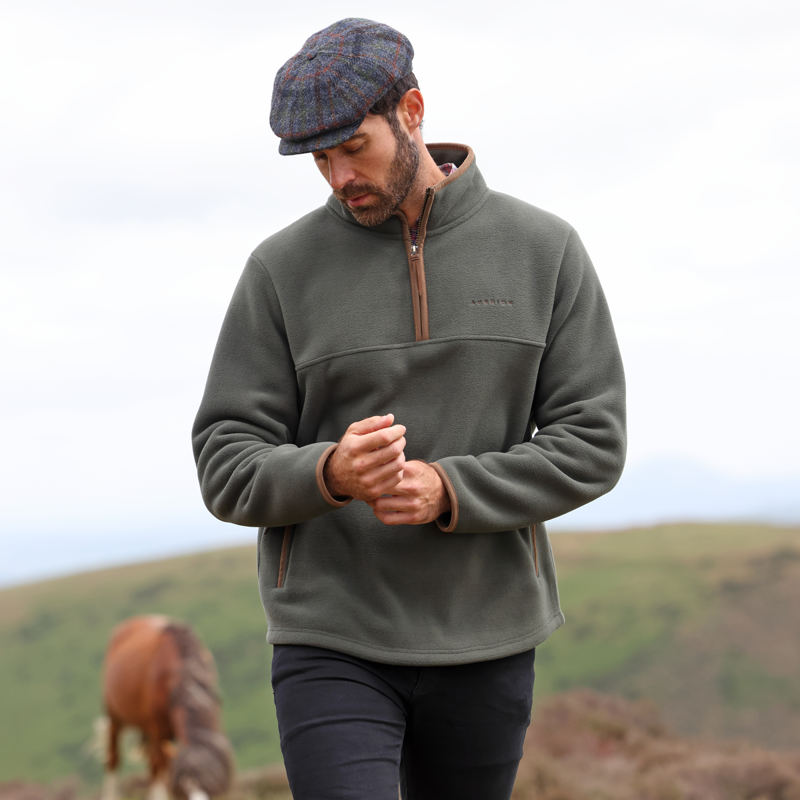 Aubrion Core Half Zip Fleece - Gents - Green-1