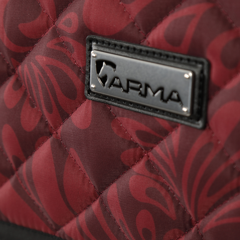 Shires ARMA Hyde Park Saddlecloth - Red Paisley-2