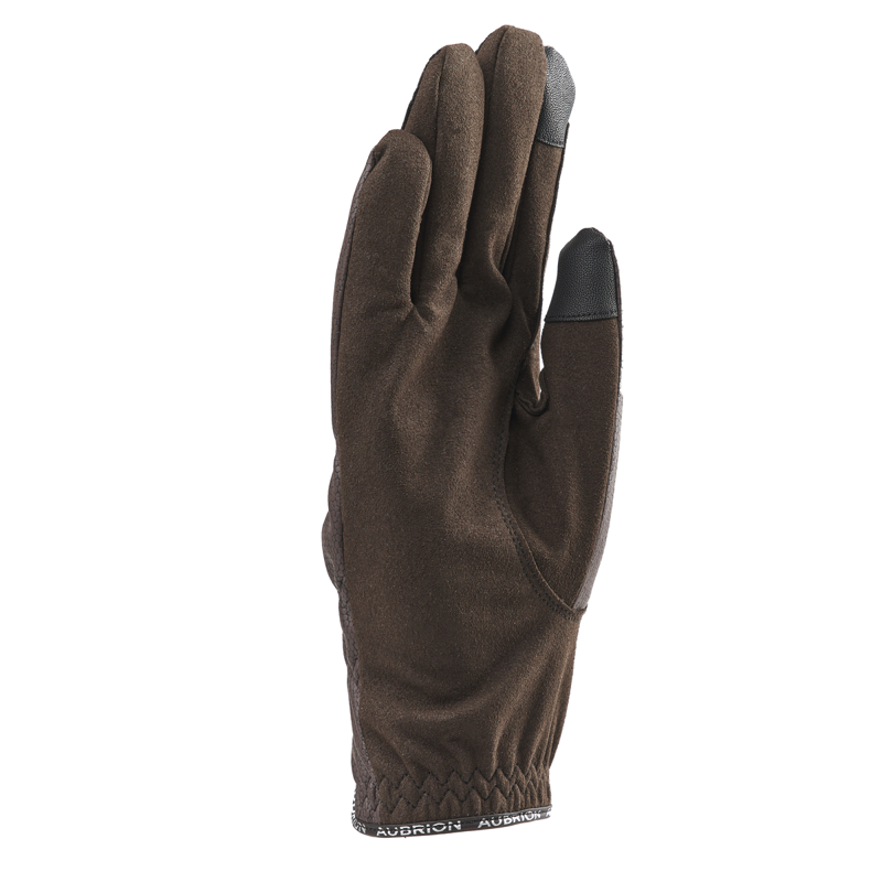Aubrion Stadium Winter Riding Gloves - Brown-1